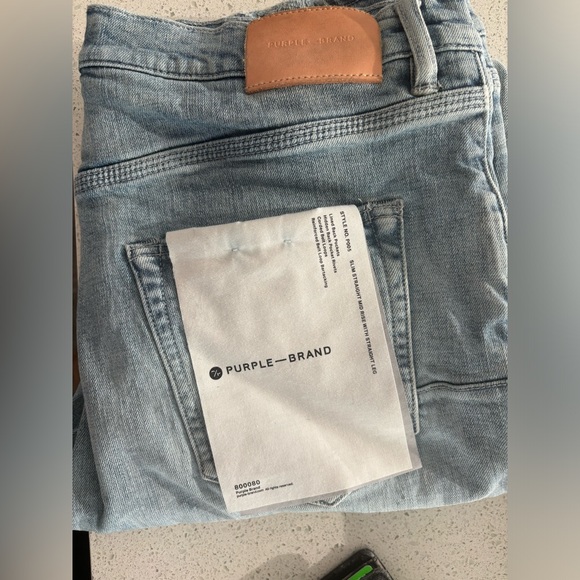 Purple paint splattered Jeans - Picture 3 of 3